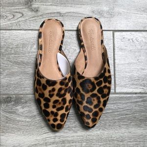 Madewell Remi Mules in Leopard Calf Hair